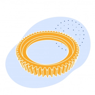 Венцовая шестерня 5000 мм 3700 мм 14-45 мм Ст45