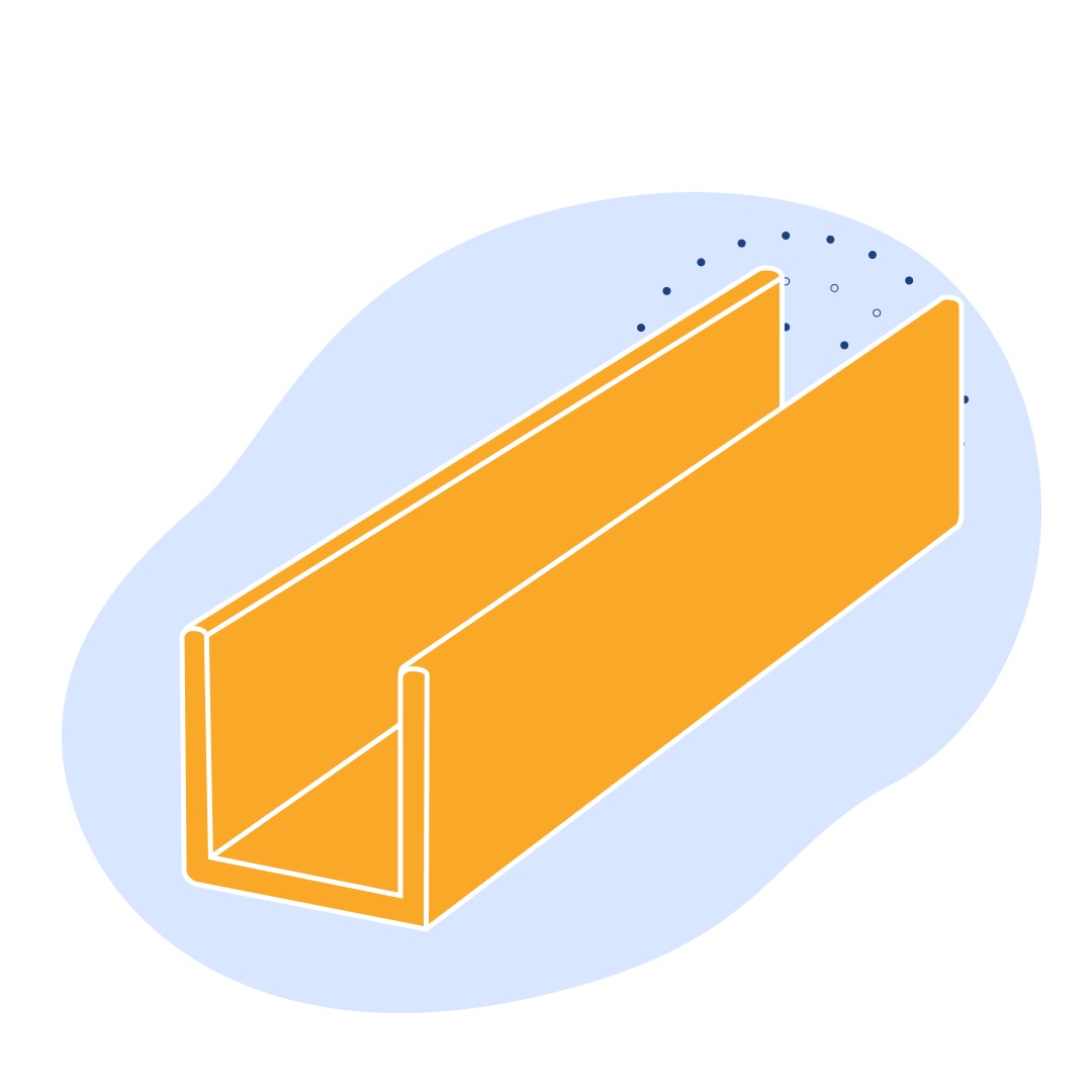 Алюминиевый швеллер 20x71x2x6000 мм В95 ГОСТ 8617-2018