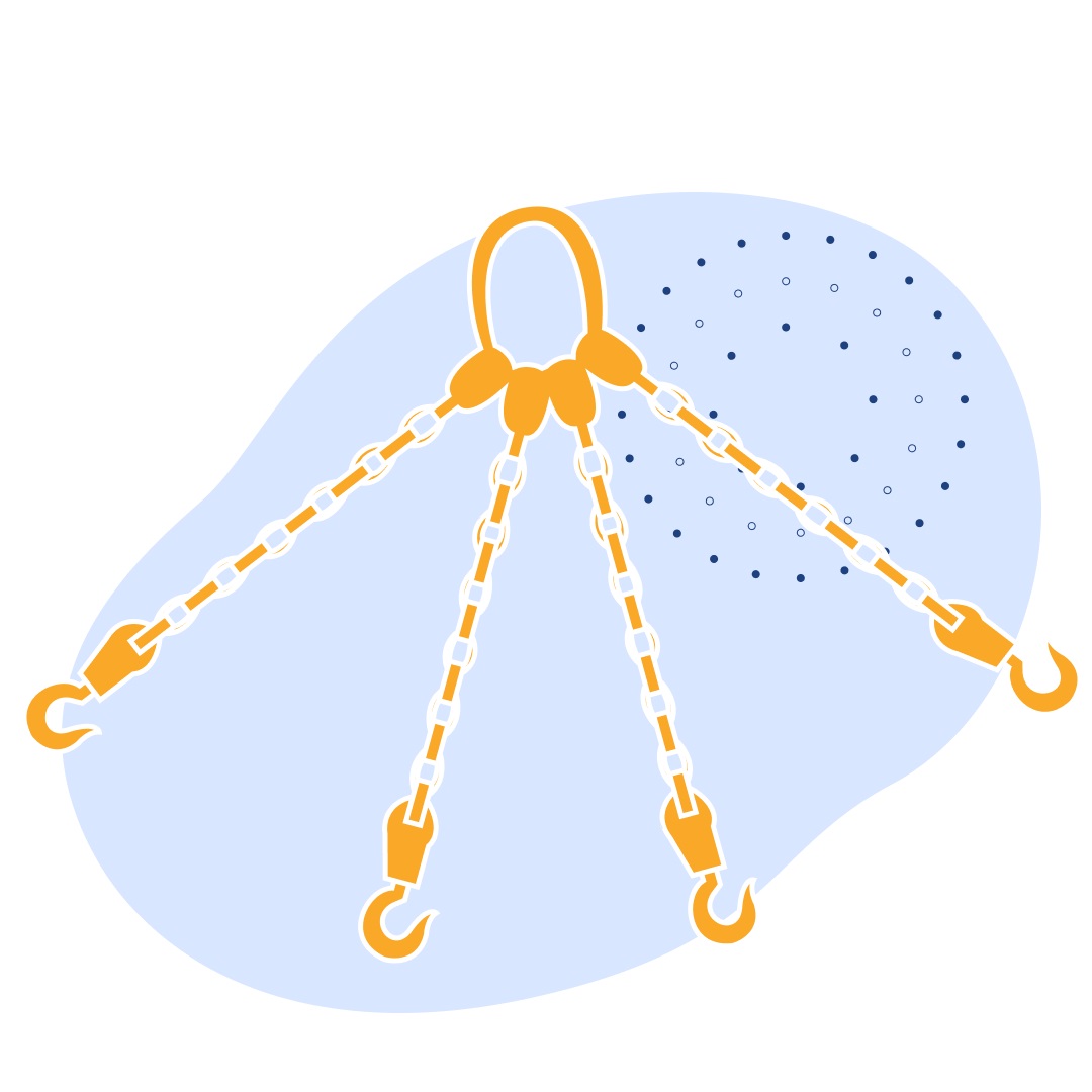 Строп четырехветвевой цепной 4СЦ 1 м 11.2 т