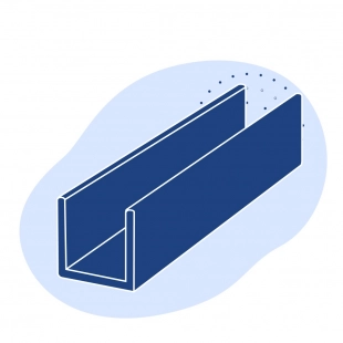 Алюминиевый швеллер 22x70x2x6000 мм В95 ГОСТ 8617-2018