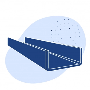 Швеллер стальной гнутый неравнополочный 50х60х3 мм Ст3сп ГОСТ 8281-80