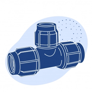 Тройник ПНД переходной 225x160x13.6 мм