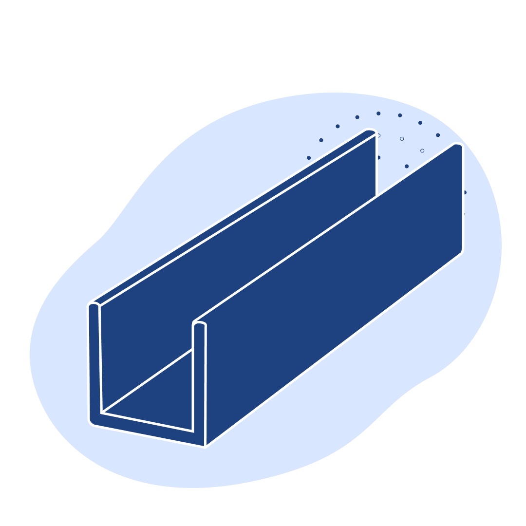 Алюминиевый швеллер 20x71x2x6000 мм В95 ГОСТ 8617-2018