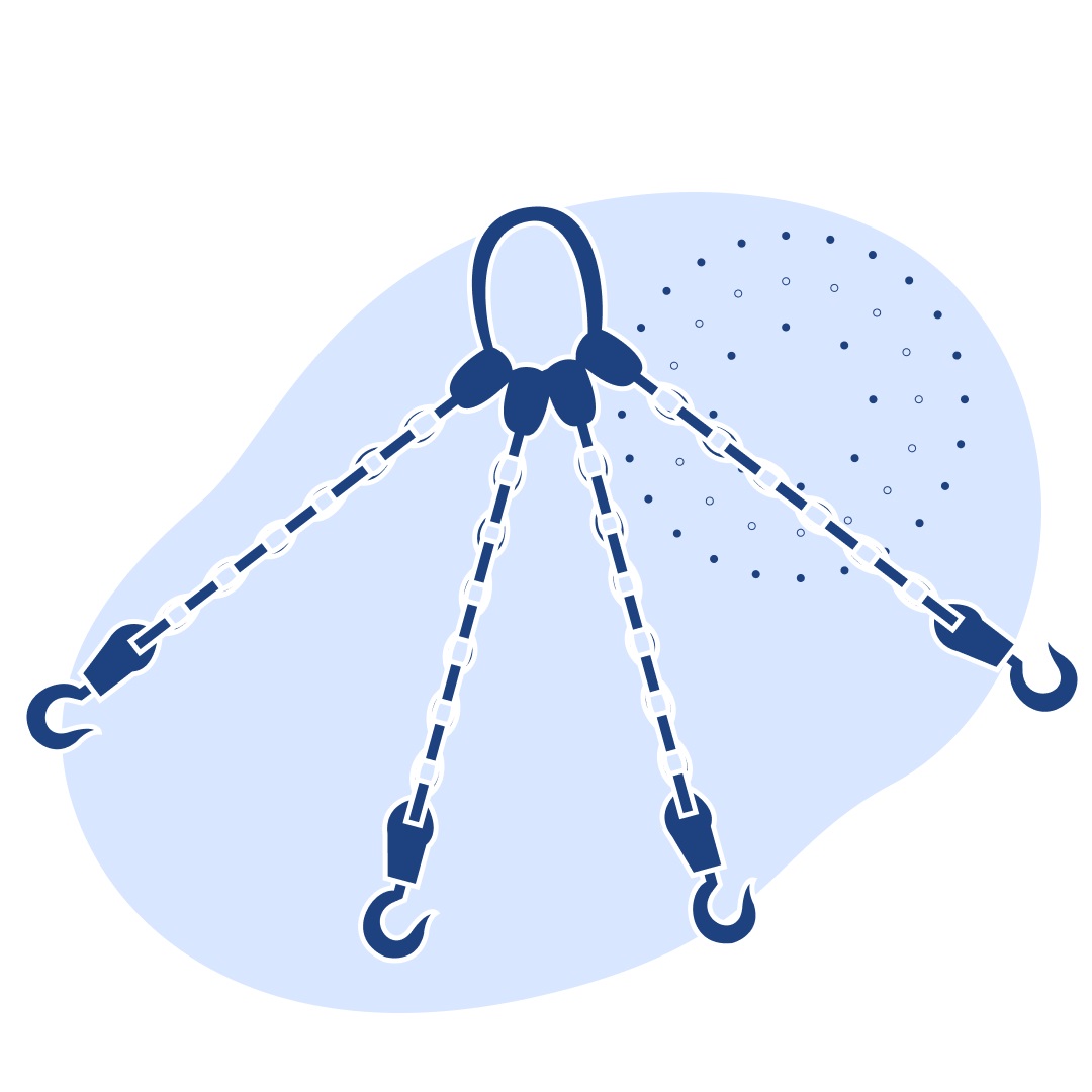 Строп четырехветвевой цепной 4СЦ 1 м 11.2 т