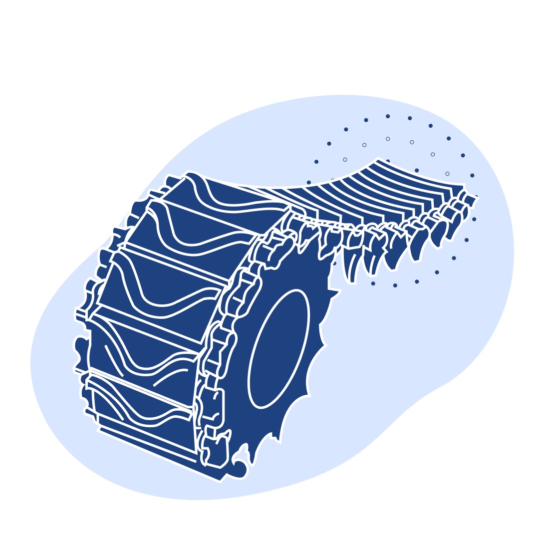 Металлический трак МТЛБ 234102 9 кг